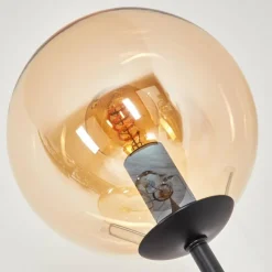 Lampes À Boules-hofstein Gastor Lampadaire 30 cm Bois clair, Noir, 4 lumières