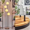 Lampes À Boules-hofstein Gastor Lampadaire 25 cm Bois clair, Noir, 4 lumières