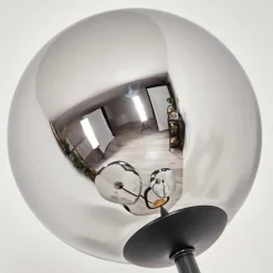 Suspension Verre Fumé-hofstein Gastor Lampadaire 30 cm Bois foncé, Noir, 3 lumières