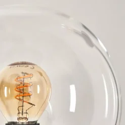 hofstein Gastor Lampadaire 30 cm Bois foncé, Noir, 3 lumières