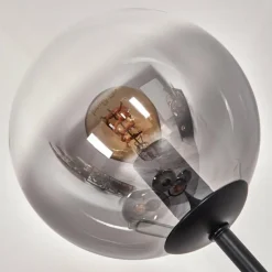 hofstein Gastor Lampadaire 30 cm Bois clair, Noir, 4 lumières