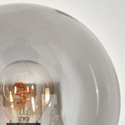 hofstein Gastor Lampadaire 25 cm Bois clair, Noir, 3 lumières