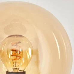 hofstein Gastor Lampadaire 25 cm Bois clair, Noir, 3 lumières