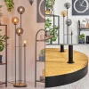 hofstein Gastor Lampadaire 30 cm Bois foncé, Noir, 4 lumières
