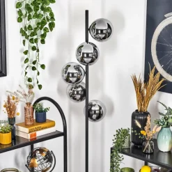 hofstein Gastor Lampadaire 33 cm Chrome, Fumé, 5 lumières