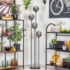 hofstein Gastor Lampadaire 30 cm Chrome, Fumé, 4 lumières