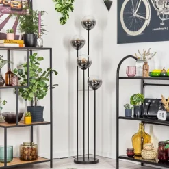 hofstein Gastor Lampadaire 30 cm Clair, Fumé, 4 lumières