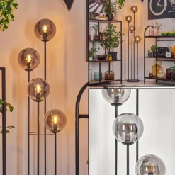 hofstein Gastor Lampadaire 30 cm Fumé, 4 lumières