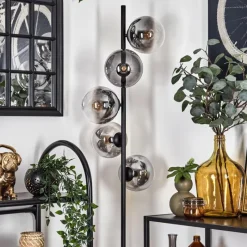 hofstein Gastor Lampadaire 33 cm Noir, 5 lumières