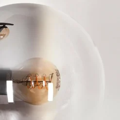 hofstein Gastor Lampadaire 31 cm Noir, 3 lumières