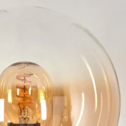 hofstein Gastor Lampadaire 25 cm Noir, 3 lumières