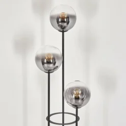 hofstein Gastor Lampadaire 30 cm Noir, 3 lumières