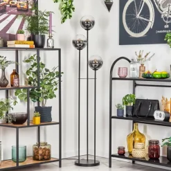 hofstein Gastor Lampadaire 30 cm Noir, 3 lumières