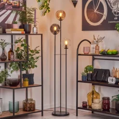 hofstein Gastor Lampadaire 30 cm Noir, 3 lumières