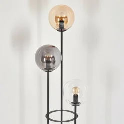 hofstein Gastor Lampadaire 30 cm Noir, 3 lumières