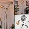hofstein Gastor Lampadaire Ambre, Clair, Fumé, 3 lumières
