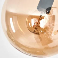 hofstein Gastor Lampadaire Ambre, Clair, Fumé, 3 lumières