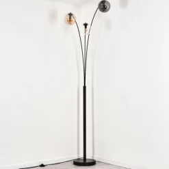 hofstein Gastor Lampadaire Ambre, Clair, Fumé, 3 lumières