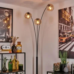 hofstein Gastor Lampadaire Ambre, Clair, 3 lumières