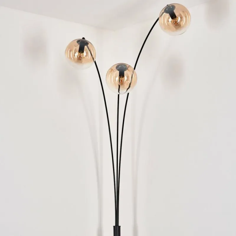hofstein Gastor Lampadaire Ambre, Clair, 3 lumières
