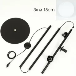 hofstein Gastor Lampadaire Blanc, 3 lumières