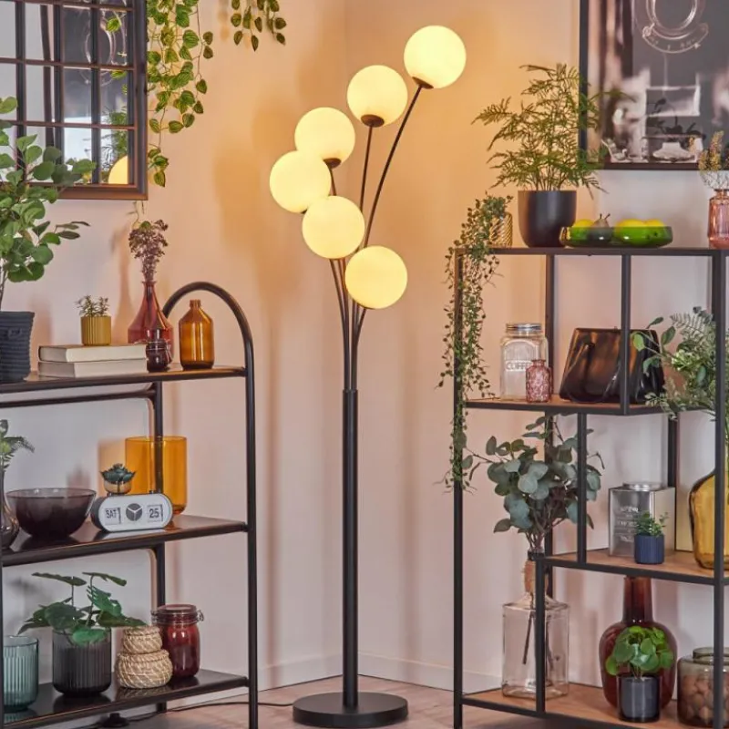 hofstein Gastor Lampadaire Blanc, 6 lumières