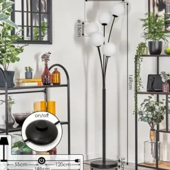 hofstein Gastor Lampadaire Blanc, 5 lumières