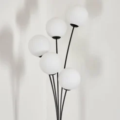 hofstein Gastor Lampadaire Blanc, 5 lumières