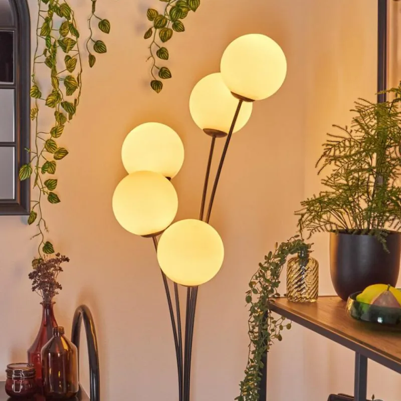 hofstein Gastor Lampadaire Blanc, 5 lumières