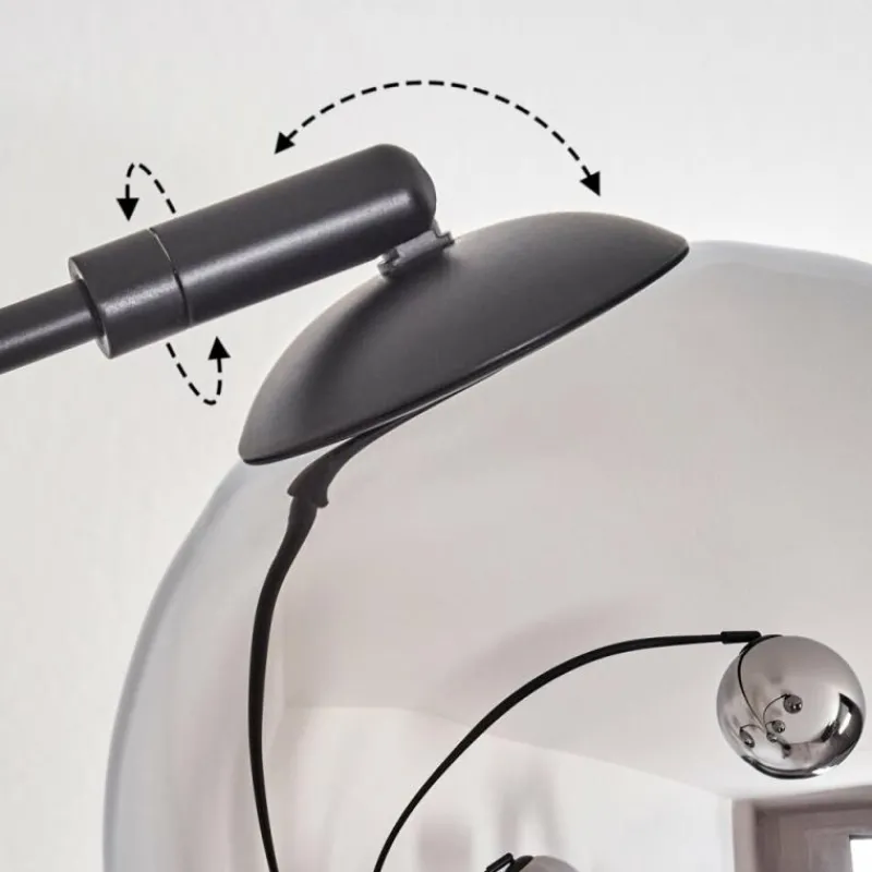 hofstein Gastor Lampadaire Chrome, 5 lumières