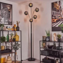 hofstein Gastor Lampadaire Chrome, 5 lumières