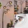 hofstein Gastor Lampadaire Chrome, Clair, Fumé, 5 lumières