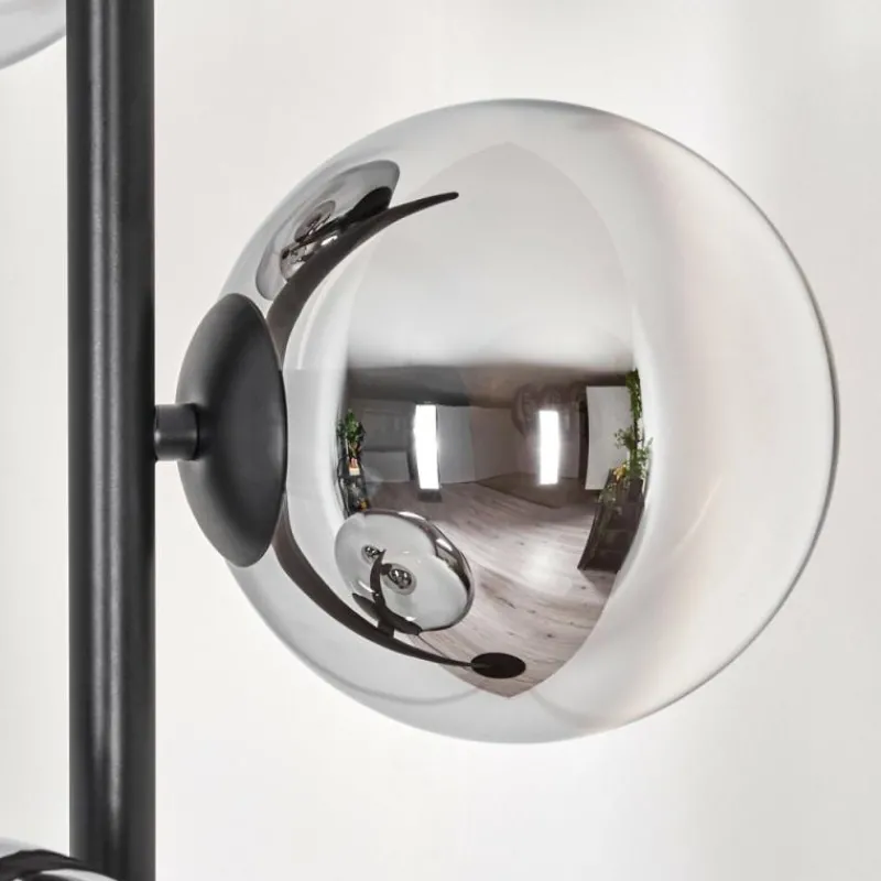 hofstein Gastor Lampadaire Chrome, Clair, Fumé, 3 lumières