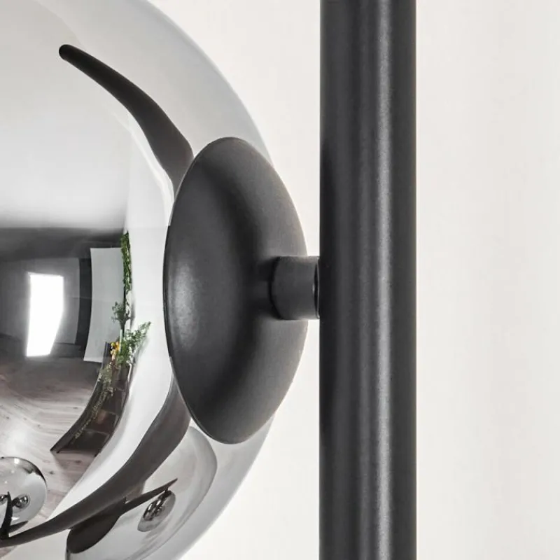 hofstein Gastor Lampadaire Chrome, Clair, Fumé, 3 lumières