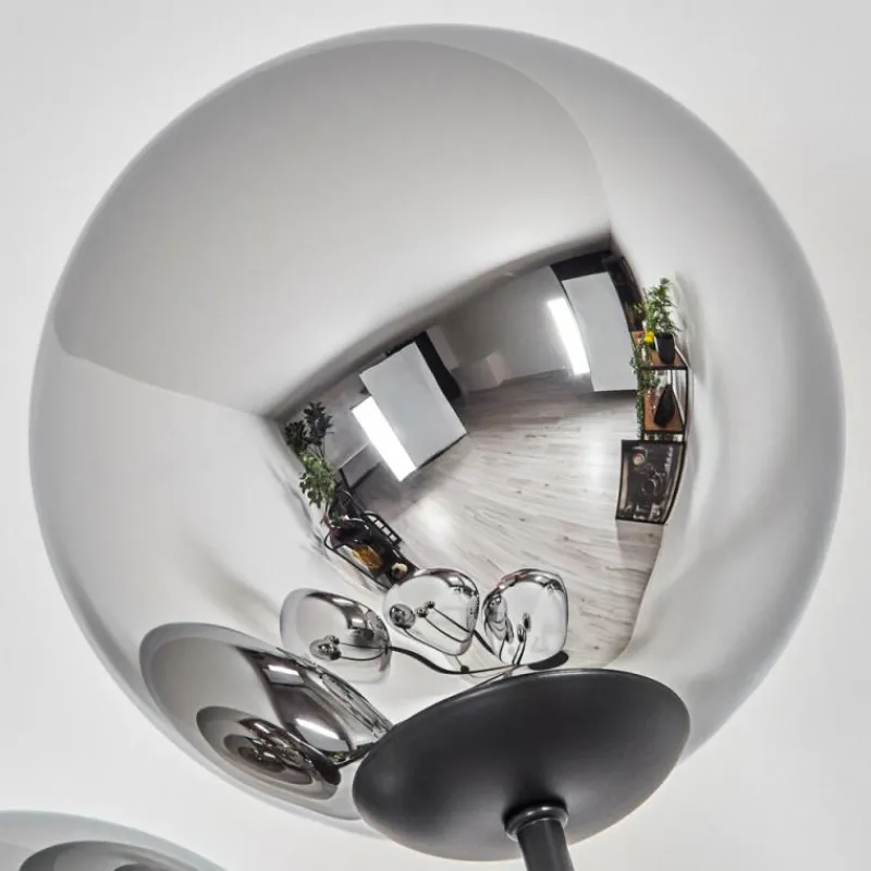 hofstein Gastor Lampadaire Chrome, Fumé, 5 lumières