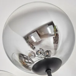 hofstein Gastor Lampadaire Chrome, Clair, Fumé, 5 lumières