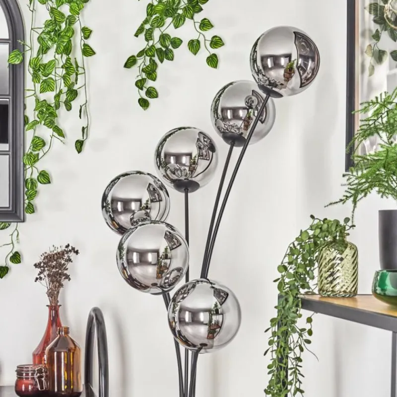 Suspension Verre Fumé-hofstein Gastor Lampadaire Chrome, Fumé, 6 lumières