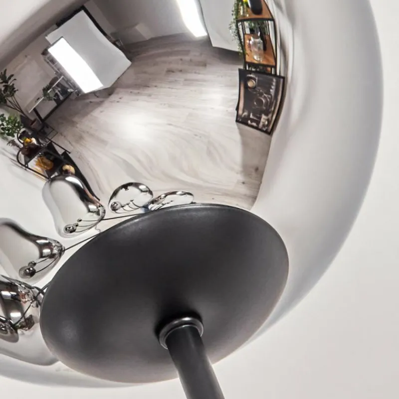 Suspension Verre Fumé-hofstein Gastor Lampadaire Chrome, Fumé, 6 lumières