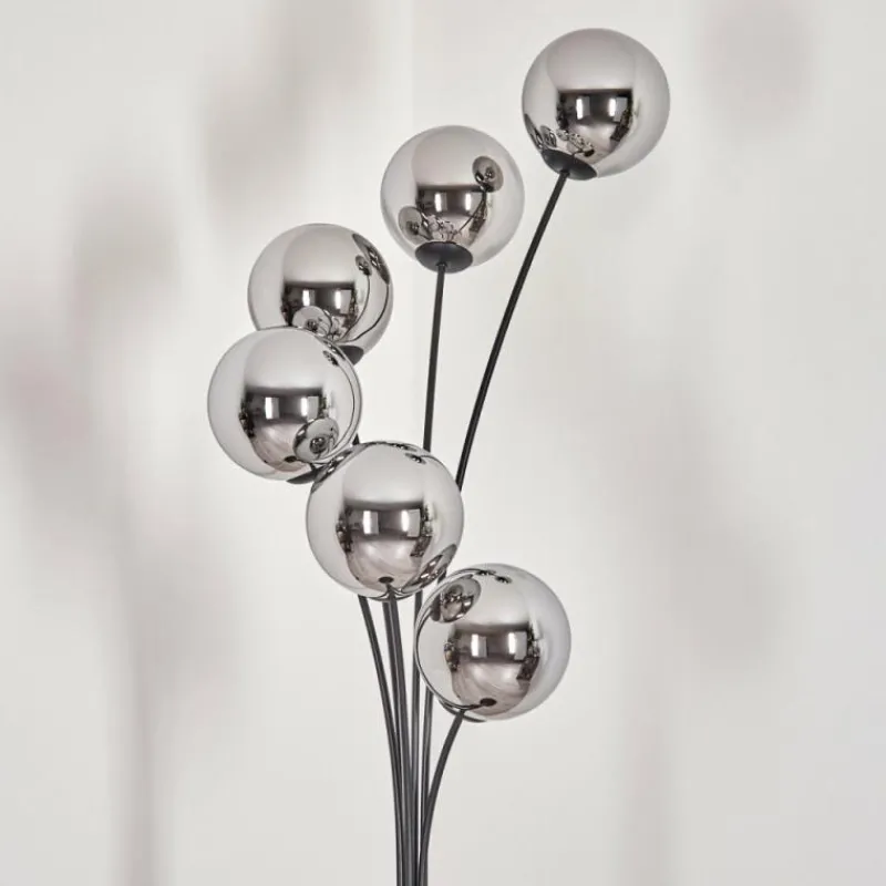 Suspension Verre Fumé-hofstein Gastor Lampadaire Chrome, Fumé, 6 lumières