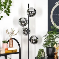 hofstein Gastor Lampadaire Chrome, Fumé, 4 lumières