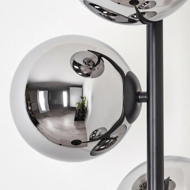 hofstein Gastor Lampadaire Chrome, Fumé, 4 lumières