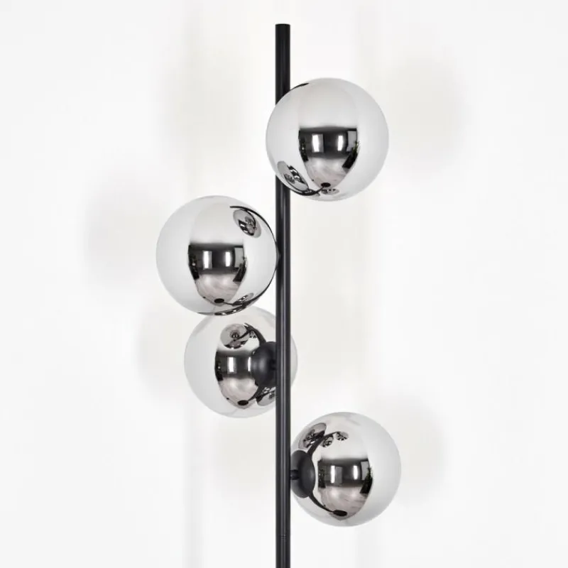 hofstein Gastor Lampadaire Chrome, Fumé, 4 lumières