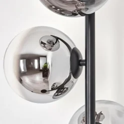 hofstein Gastor Lampadaire Chrome, Clair, Fumé, 4 lumières