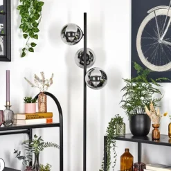 hofstein Gastor Lampadaire Chrome, Fumé, 3 lumières