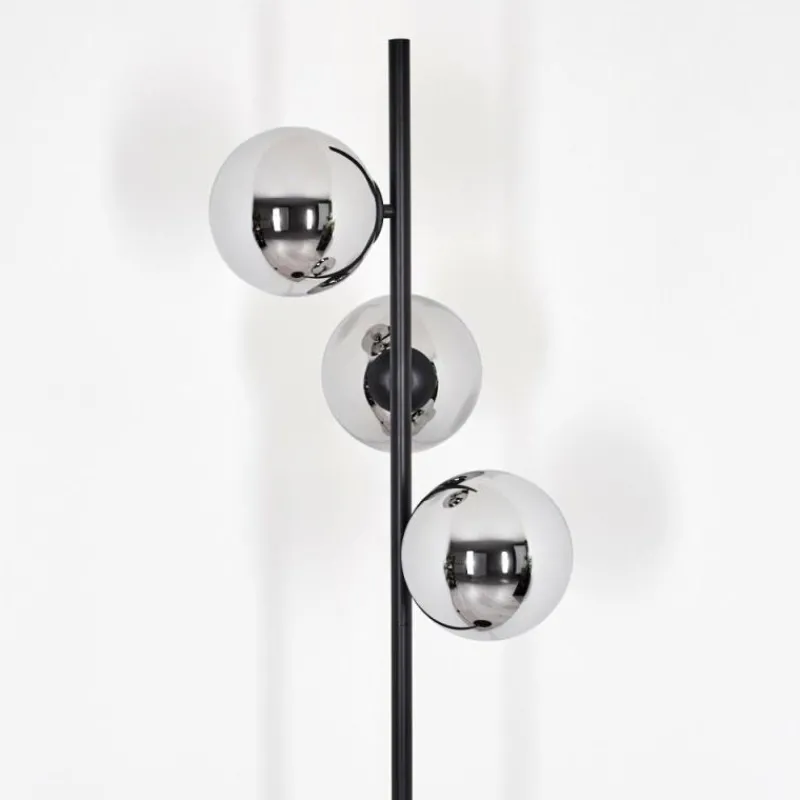 hofstein Gastor Lampadaire Chrome, Fumé, 3 lumières