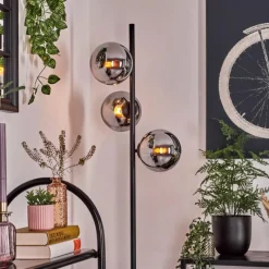 hofstein Gastor Lampadaire Chrome, Fumé, 3 lumières