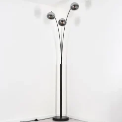 hofstein Gastor Lampadaire Noir, 3 lumières