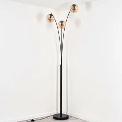 hofstein Gastor Lampadaire Noir, 3 lumières