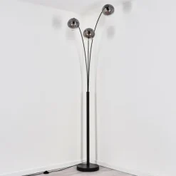 hofstein Gastor Lampadaire Noir, 3 lumières