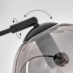 hofstein Gastor Lampadaire Noir, 3 lumières